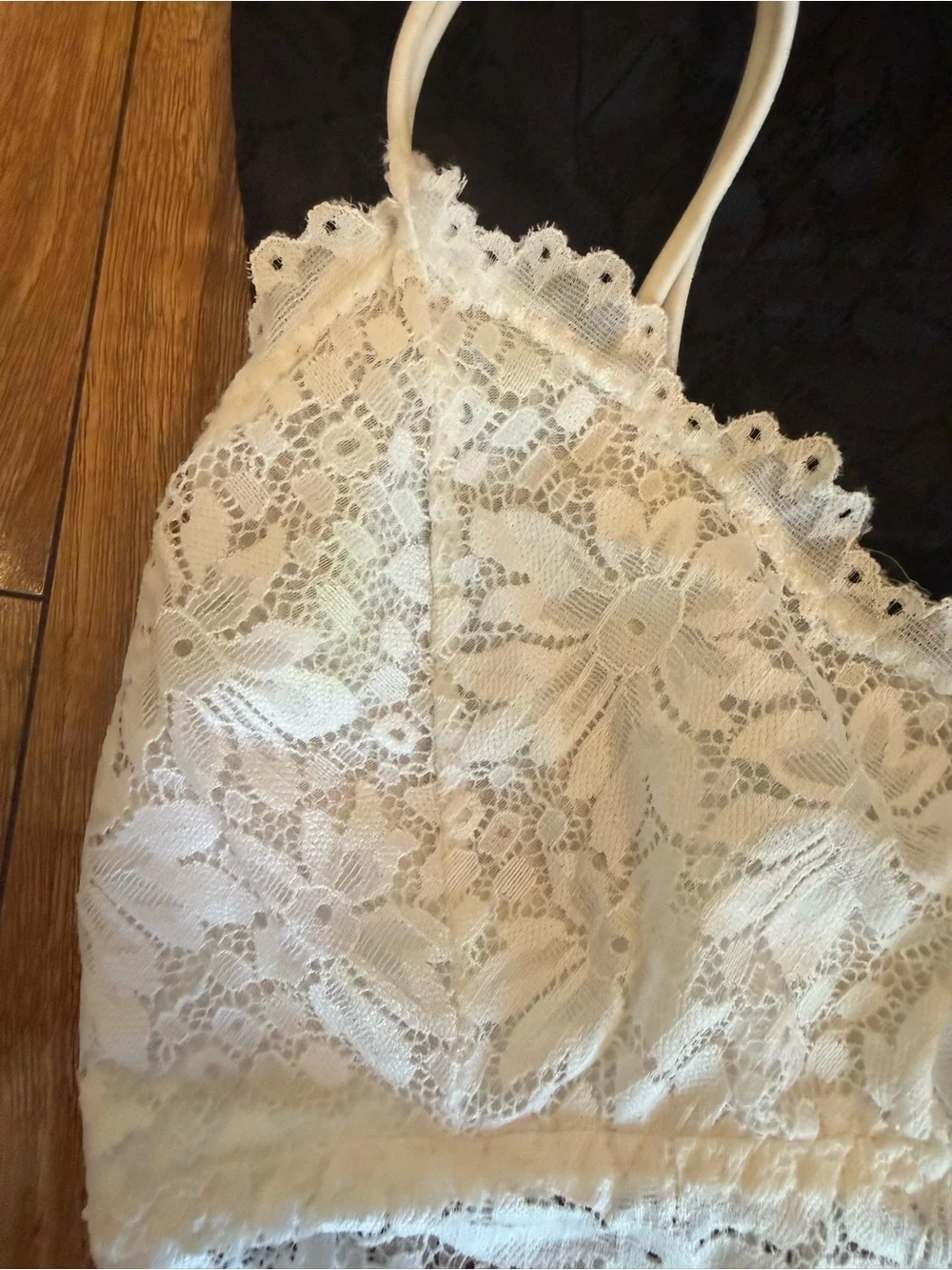 Lace Bralette Set of 3 Pink, Black, White Size Small/Medium